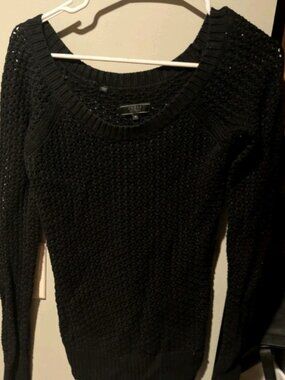 Guess Black Knit Long sleeve Sweater Size M